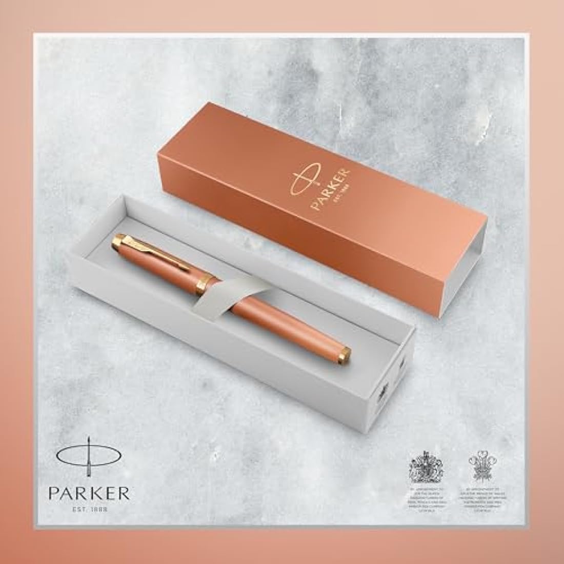 Parker IM Writing Rituals Fountain Pen | Uplifting Orange Finish with Gradient & Gold Trims | Medium Nib | Blue Ink | Gift Box