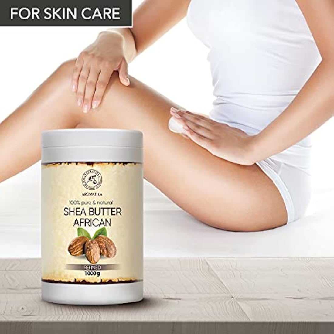 Shea Butter 1000g - Butyrospermum Parkii - Karite - Body Butter - Refined - Sheabutter for Beauty Care - Massage - Body Moisture - Lip Care - Hand & Nail Care - Hair Care