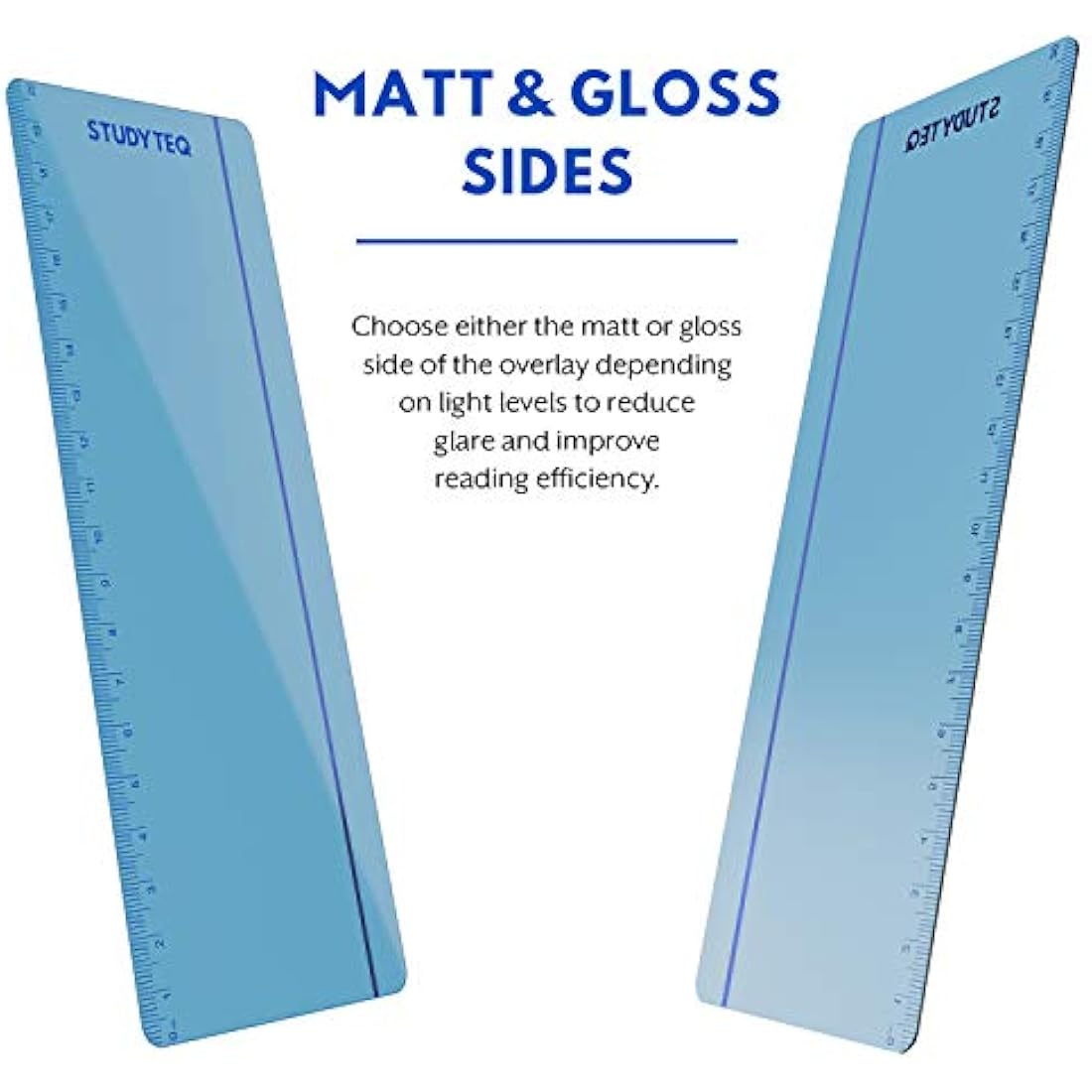 Studyteq 15 x Professional Dyslexia Coloured Reading Overlays And Rulers + Protective Case | Reading Tracking Rulers for Visual Stress, Dyslexia, Irlens Syndrome, and ADHD