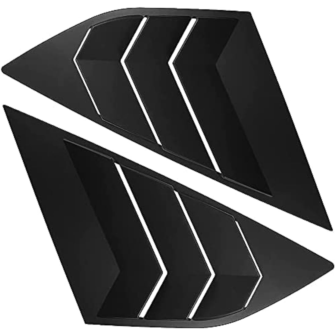 MARCHFA Rear Side Window Louvers Compatible for Focus ST RS MK3 Hatchback 2012-2018 Louver Accessories (Matte Black)