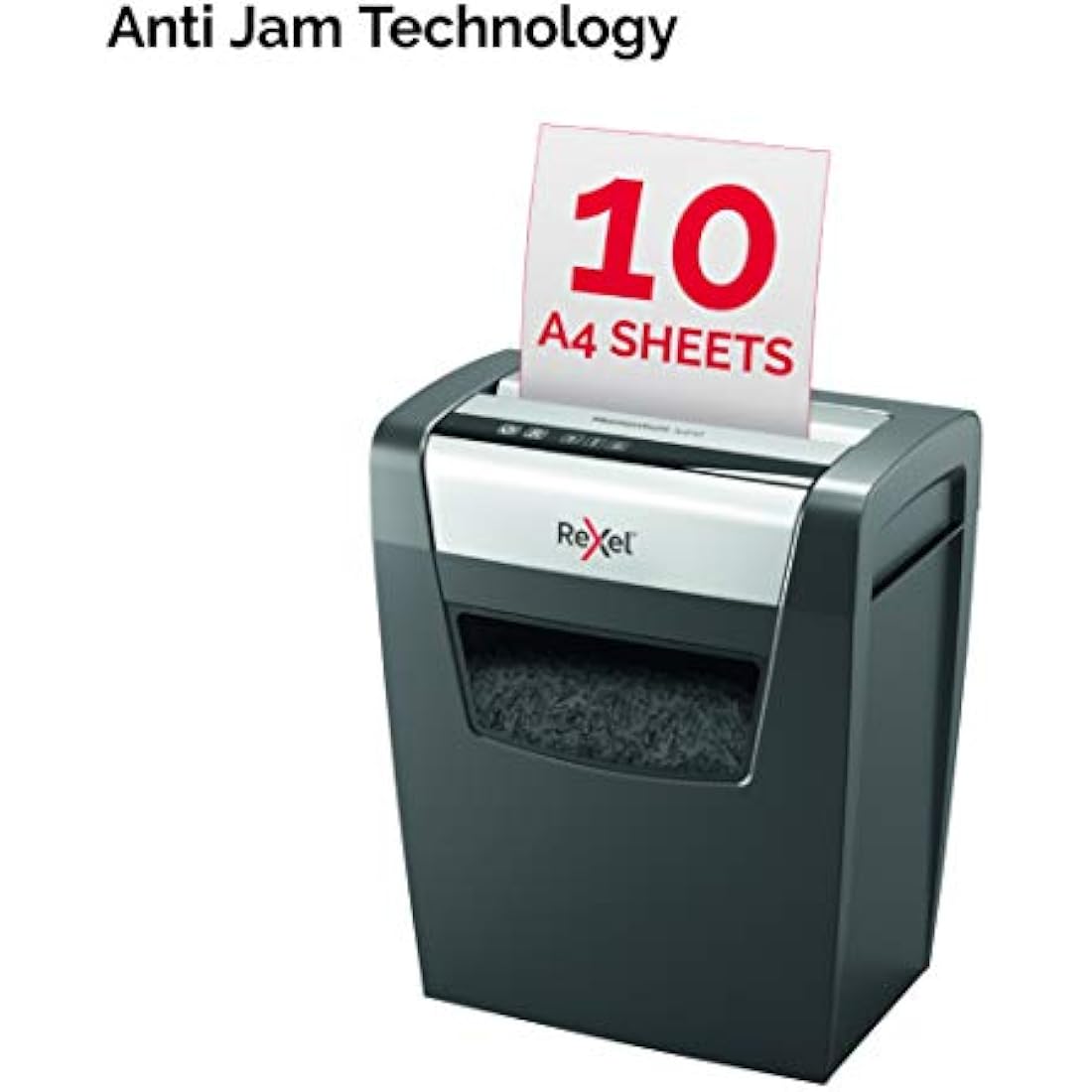 Rexel Momentum X410 Cross Cut Paper Shredder, Shreds 11-10 Sheets (70-80 gsm), 23 Litre Bin, Black, 2104571