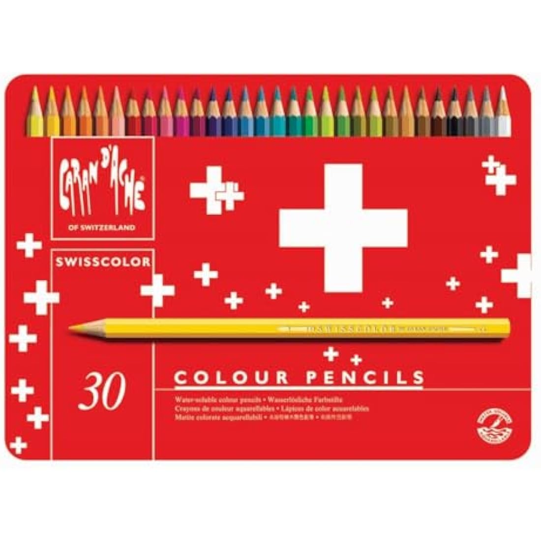 Caran D'ache 1285.730 Swisscolor color Pencils in Metal Box (Pack of 30)