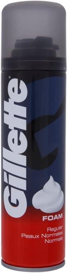 6 x Gillette Classic Men's Shaving Foam Regular 200Ml
