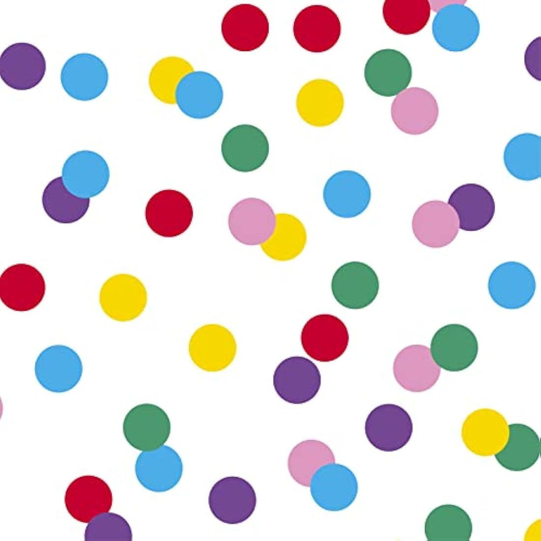 Clairefontaine 211942C - A reel of gift wrap - Wedding ring 60g - Dimensions: 50x0.70m - Pattern: Multicolored Dots, White Background - Gift Wrapping, Special Long Length, Gift Wrap