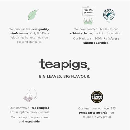 Teapigs Earl Grey Strong Tea Made With Whole Leaves (1 Pack of 50 Tea Bags)