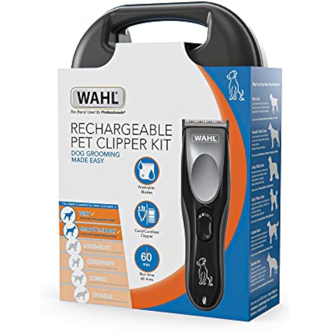 Wahl Performer Dog Clippers, Cordless Dog Grooming Kit, Low Noise and Vibration, Grooming Pets At Home, Ergonomic Design, Precision Ground Blade, AA Battery Included