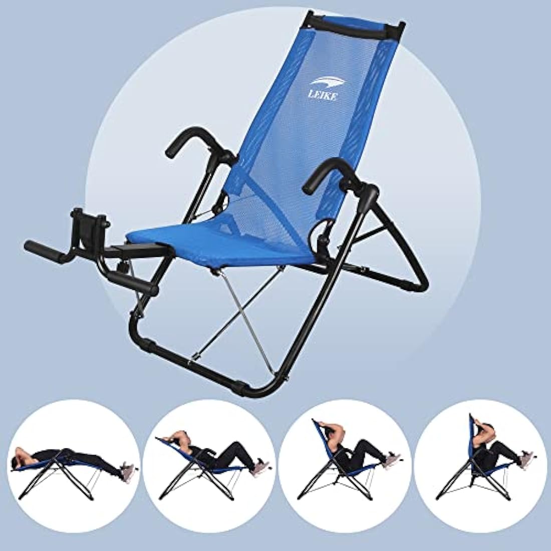 leikefitness Ab Exercise Chair Core Strengthening Lightweight Foldable Sport Abdominal Exerciser Strength Training Inversion Equipment