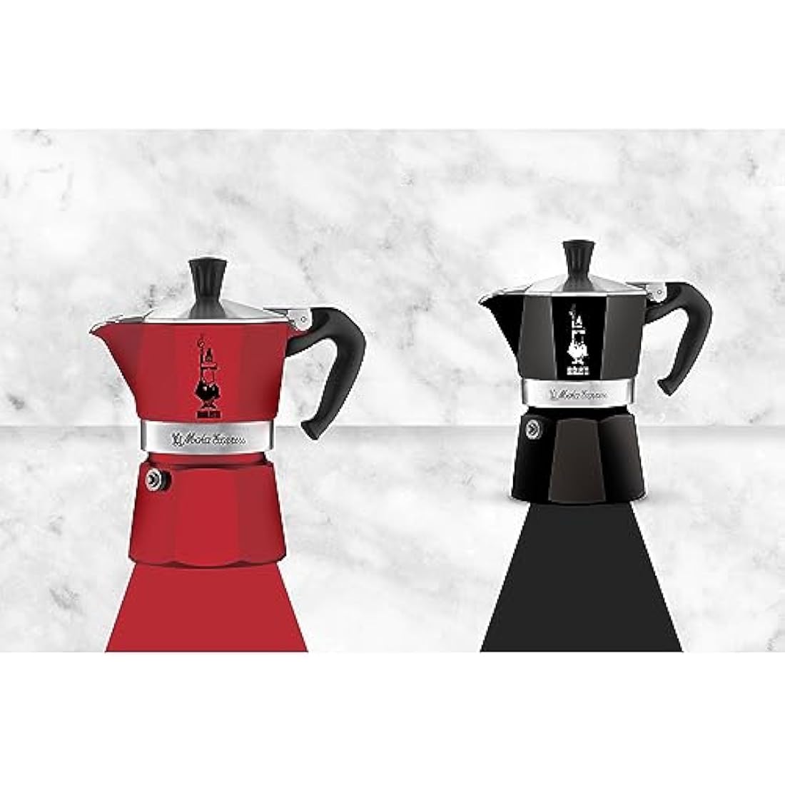 Bialetti 4953 Moka Express Espresso Maker for 6 Cups, Aluminium, Black CD - Bialetti Moka Express 6tz black,30 x 20 x 15 cm