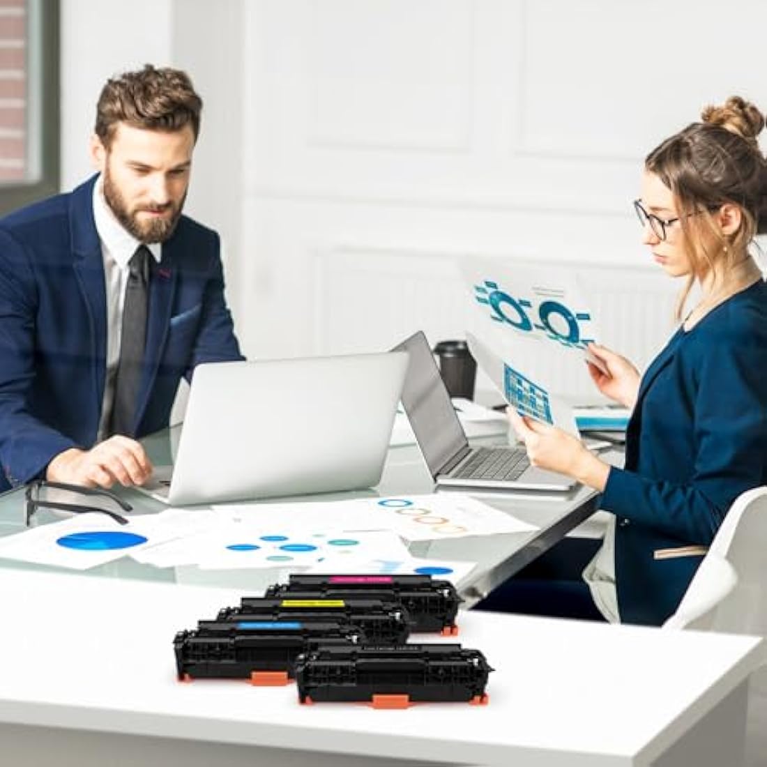 SMARTOMI 305X CE410X Toner Cartridges Remanufactured for HP 305X CE410X 305A CE411A CE412A CE413A for HP LaserJet Pro 400 color M451dn M451nw M451dw MFP M475dw M475dn M375nw M351a (4-Pack)
