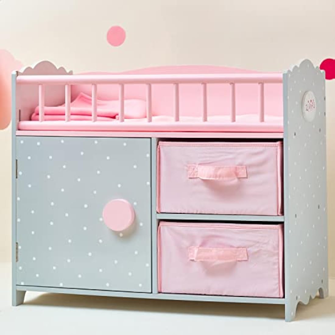 Olivia's Little World Crib, Cabinet & Cubby