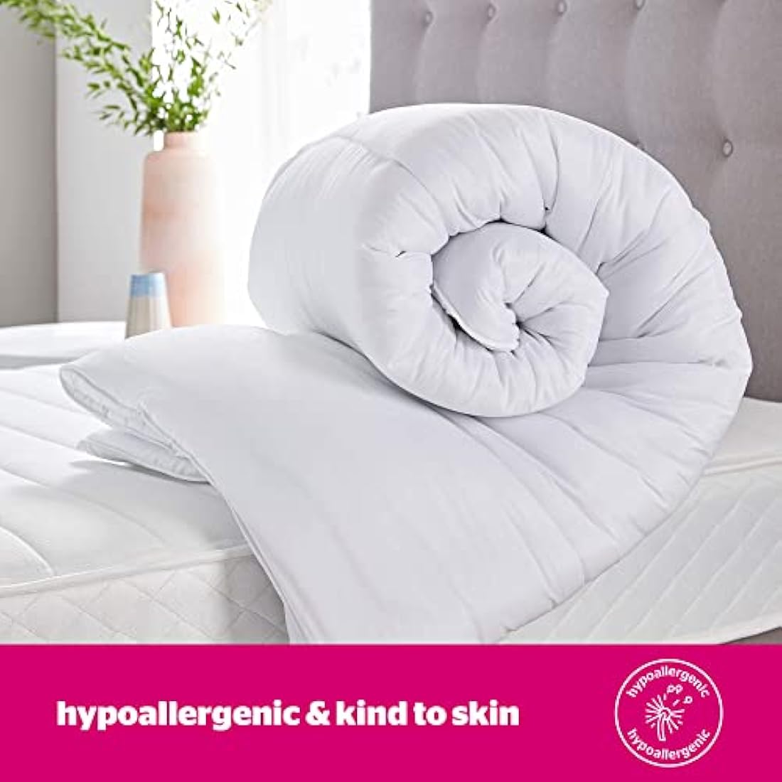 Silentnight Ultrabounce 10.5 Tog King Duvet – All Year Duvet Quilt Ideal for Summer and Winter – Hypoallergenic and Machine Washable – King Size, White