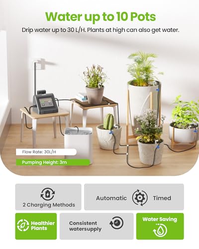 RAINPOINT WiFi Automatic Watering System, Plant Self Watering System Automatic Drip Irrigation Kit with Pump, Indoor Irrigation System for Potted