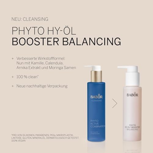 BABOR CLEANSING HY-OIL & Phytoactive Combination Set - Cleansing Duo, for combination skin, pore-deep facial cleansing, with oil & herbal extract, 2 pieces