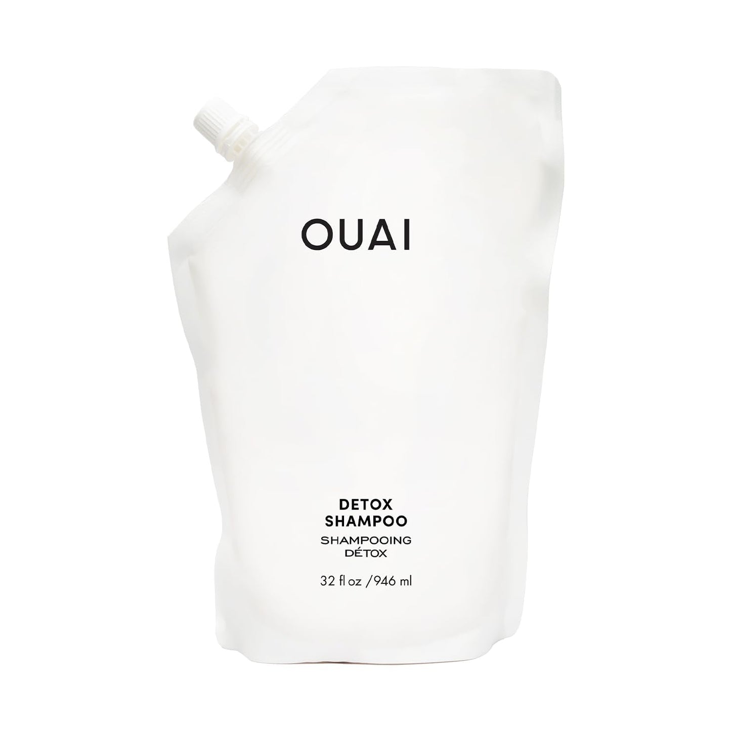 OUAI Detox Shampoo Refill - Clarifying Shampoo for Build Up, Dirt, Oil, Product and Hard Water - Apple Cider Vinegar & Keratin for Clean, Refreshed