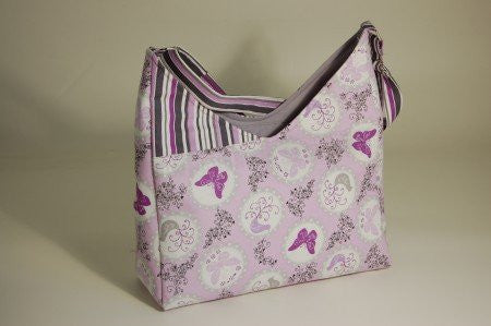 lilac butterfly craft bag