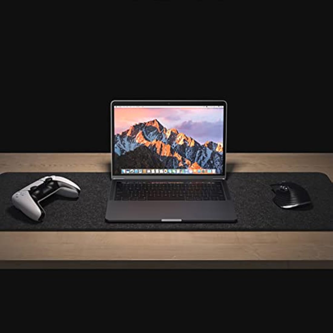 DawnTrees Desk Mat |100x40 cm Felt Desk Pad Protector | Office Felt Desk Mat | Keyboard Pad | Extra Large Mouse Pad… (Dark Grey)