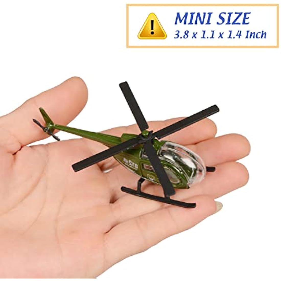 Nunki Toy Die-cast Metal Military Vehicles Playset,6 Pack Assorted Army Vehicle Alloy Models Car Toy, Mini Army Toy Tank,Jeep,Panzer,Anti-Air Vehicle,Helicopter for Kids Toddlers Boys