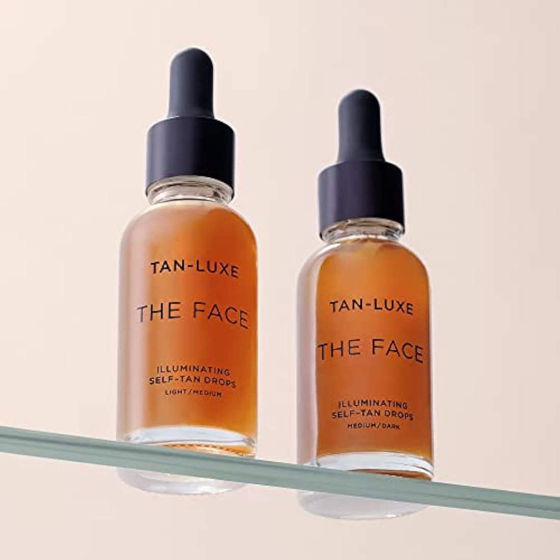 Tan-Luxe THE FACE Self Tan Drops, Light/Medium (30 ml) Add Anti-Aging Tanning Drops to Skin Care for Custom Face Tan, Cruelty Free & Vegan