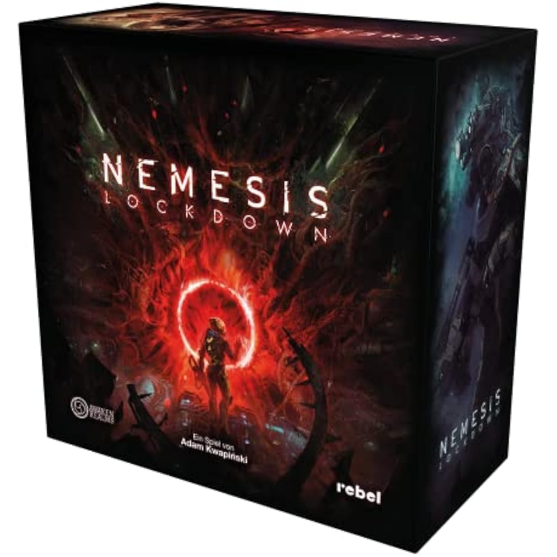 Awaken Realms Asmodee Nemesis: Lockdown, Dungeon Crawler Expert Game, 1-5 Players, From 14+ years, 60-180 Minutes, Language: German