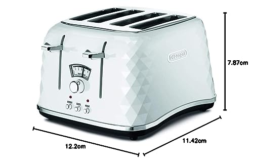 De'Longhi Brillante CTJ4003W 4-Slice Toaster - White