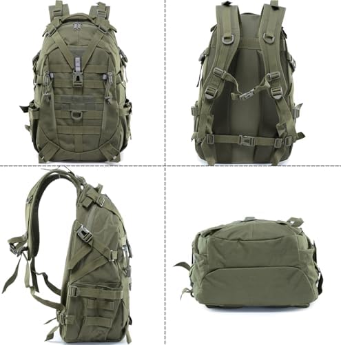 Long Keeper 35L Tactical Backpack - Military Army Backpack Water Resistant, Hiking Camping Cycling Travel Backpack Outdoor Molle Rucksack for Men Women
