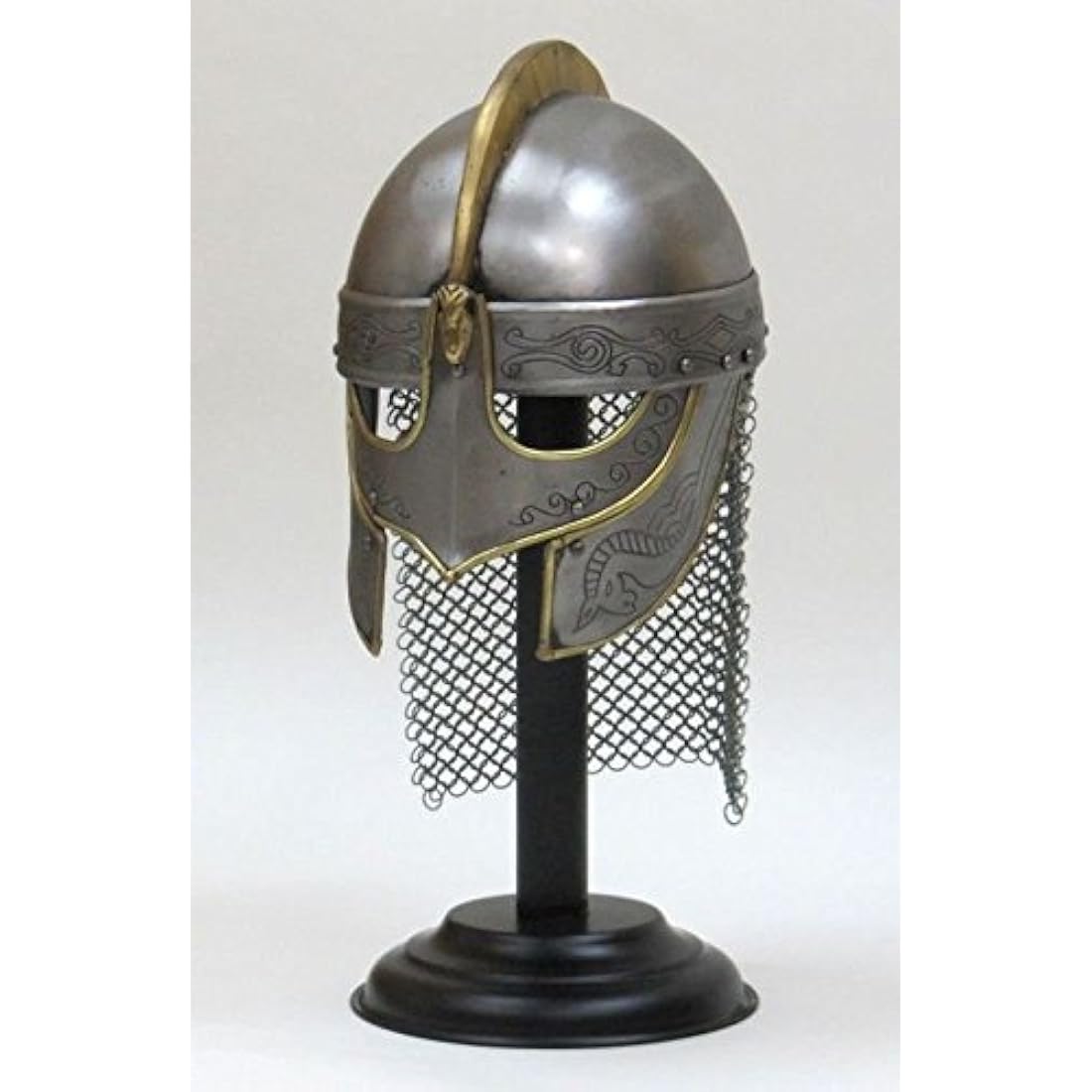 THORINSTRUMENTS Fully Wearable Viking Helmet with Etching and Chain Mail