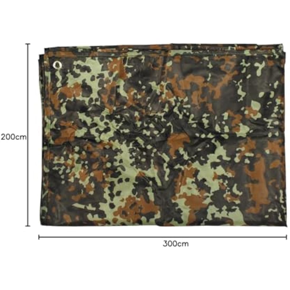 MFH 50316 Multi-Purpose tarp Stain 300 cm x 200 cm, Pack of 1, Polyester, Camouflage, 200 x 300 cm