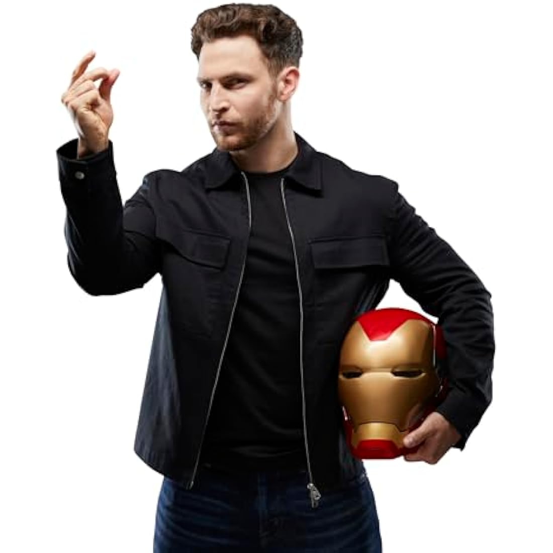 AVENGERS Marvel Legends Series Iron Man Premium Electronic Helmet with Light FX, Endgame Adult Roleplay Gear