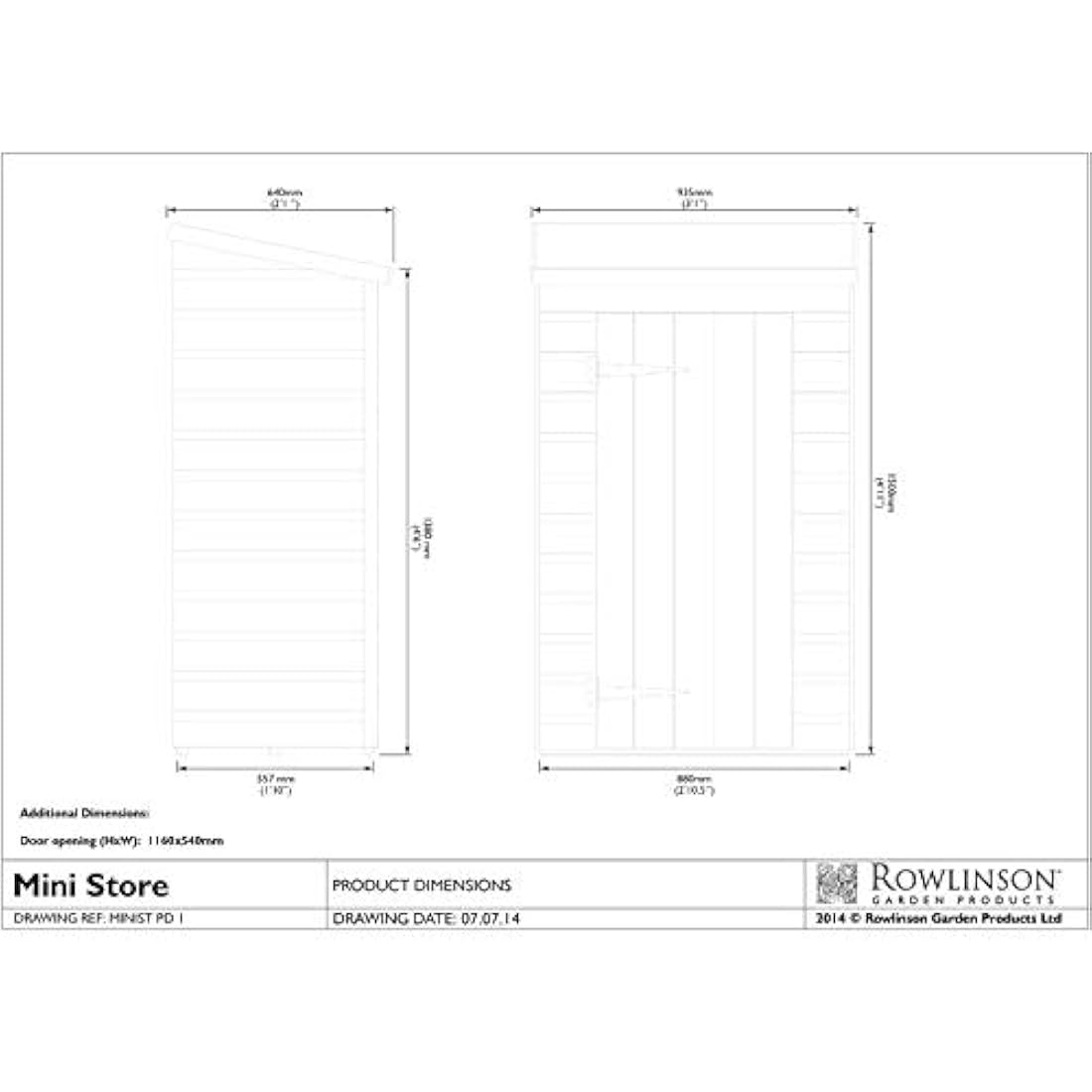 Mini Wooden Store Small Outside Storage Unit with Shiplap Cladding