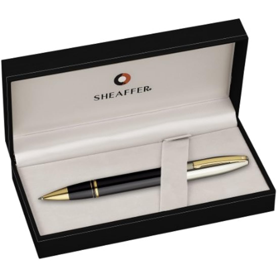 Sheaffer Legacy Heritage Ballpoint Pen Black Laque Barrel, Polished Palladium Plate Cap featuring 22k Gold Plate Trim