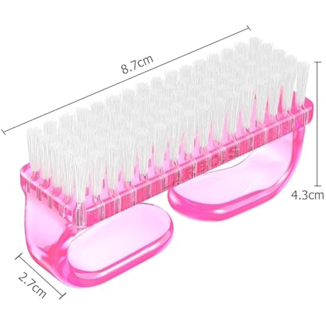 Larbois Nail Cleaning Brush, Plastic Handle Scrubbing Brush with Soft Bristles for Hand Toes Nail Home Garden Salon Use