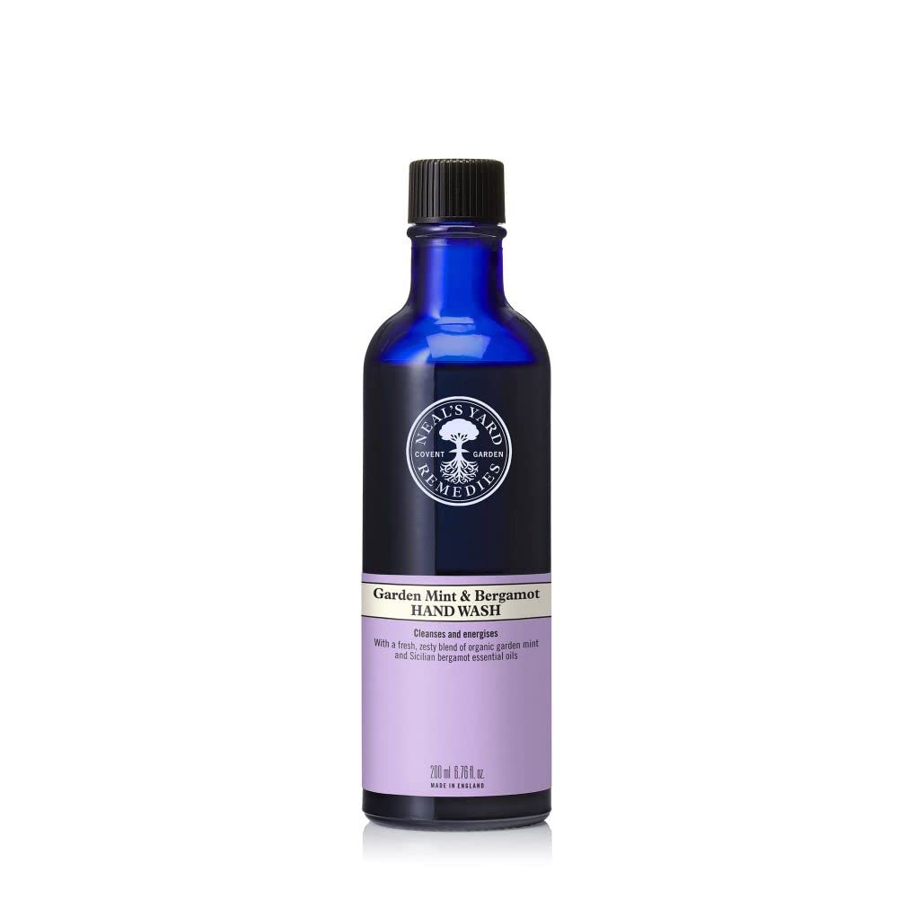 Neal's Yard Remedies Garden Mint & Bergamot Essential Oils Hand Wash ? No Pump | Vegan Hand Wash Made with Organic Ingredients | Protects Skin from