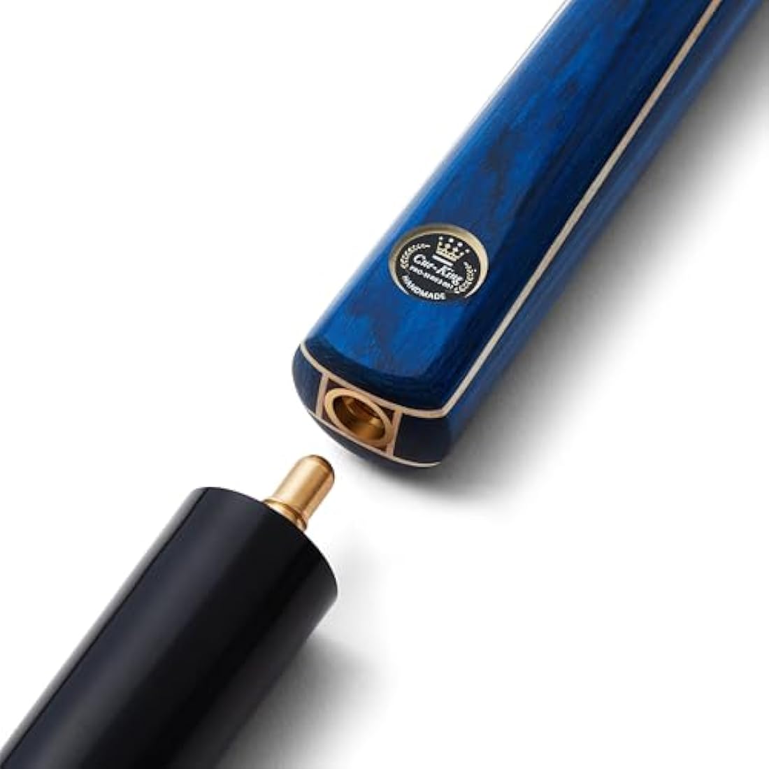 Cue-King Pro Series 001 Snooker Cue, Pool Cue, Handmade 57" 19oz 3/4 Jointed with Case Blue Cue with Protective Hardcase, Extension and Microfibre Cue Towel, Snooker Cues, Pool Cues, Snooker Cue Case