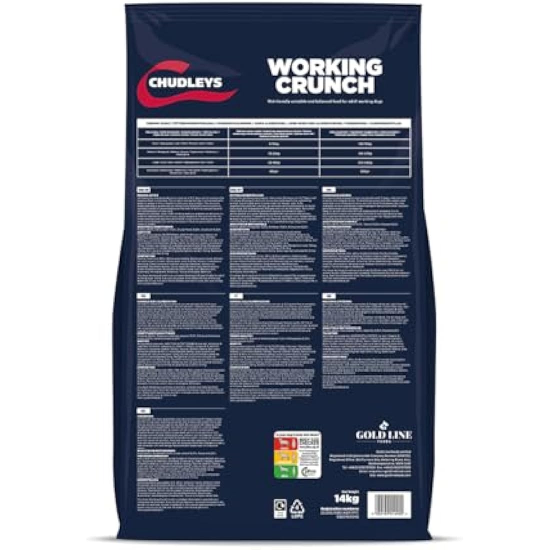 Chudleys Working Crunch Complete Dry Dog Food with Joint Care Package, 15 kg