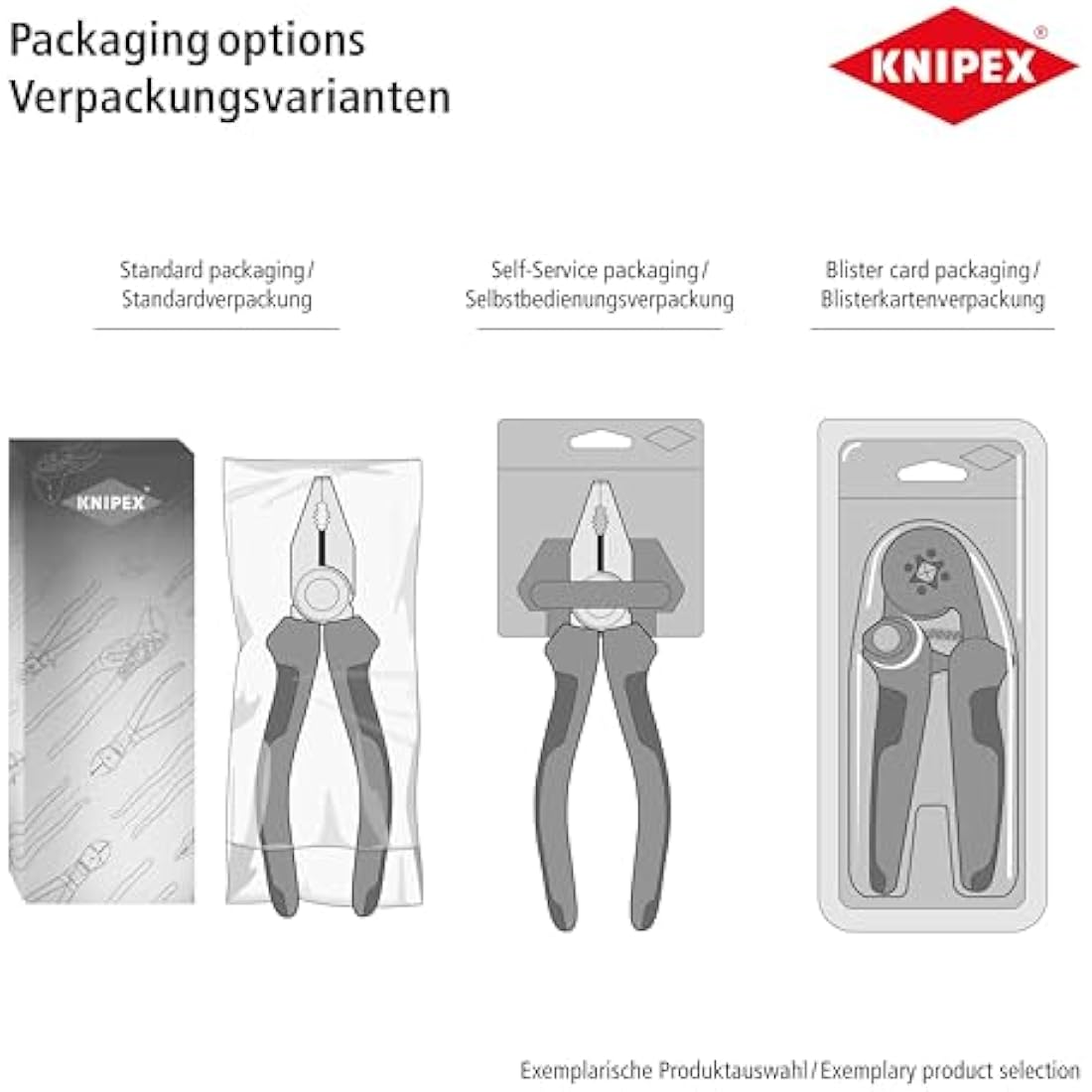 KNIPEX 26 15 200 Snipe Nose Side Cutting Pliers (Stork Beak Pliers) with comfort handles chrome-plated 200 mm