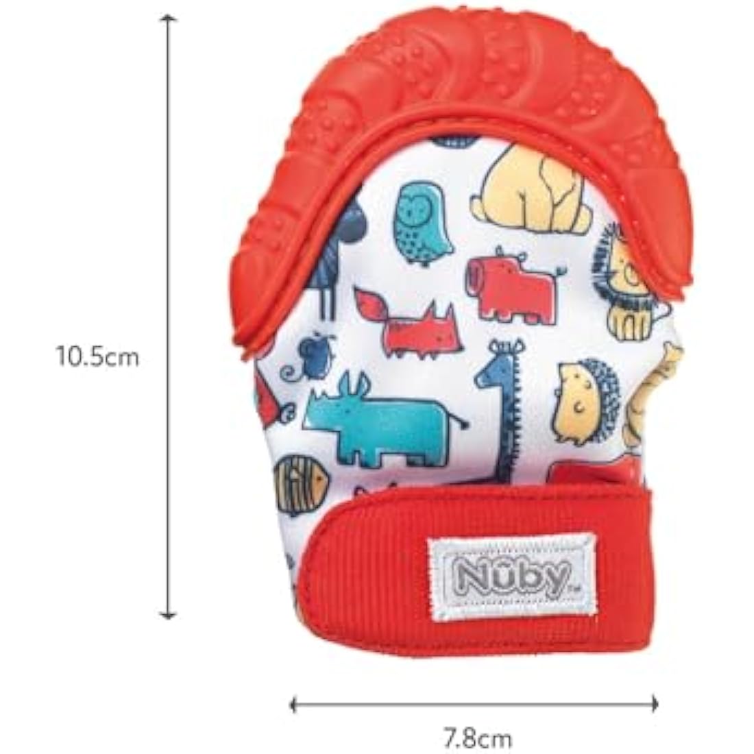 Nuby Teething Mitt, Red