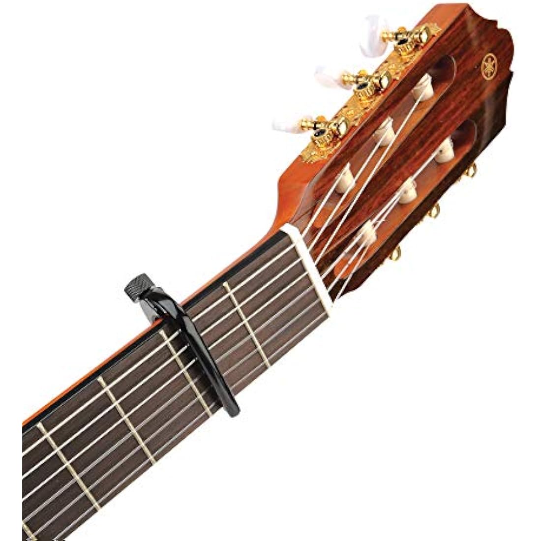 D'Addario Guitar Capo for Classical Guitars - NS Capo - Adjustable Tension - Guitar Accessories - Works for 6 String Classical Guitars - Classical Guitar - Black