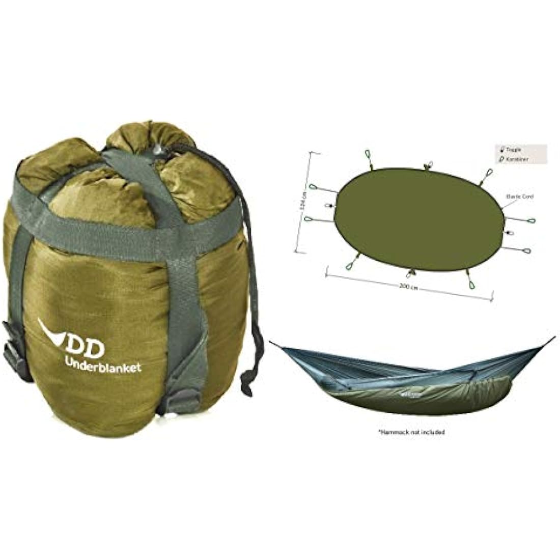 DD Hammocks Underblanket - Lightweight Hammock Underquilt for Outdoor Winter Camping Suitable to -5 Degrees Celsius