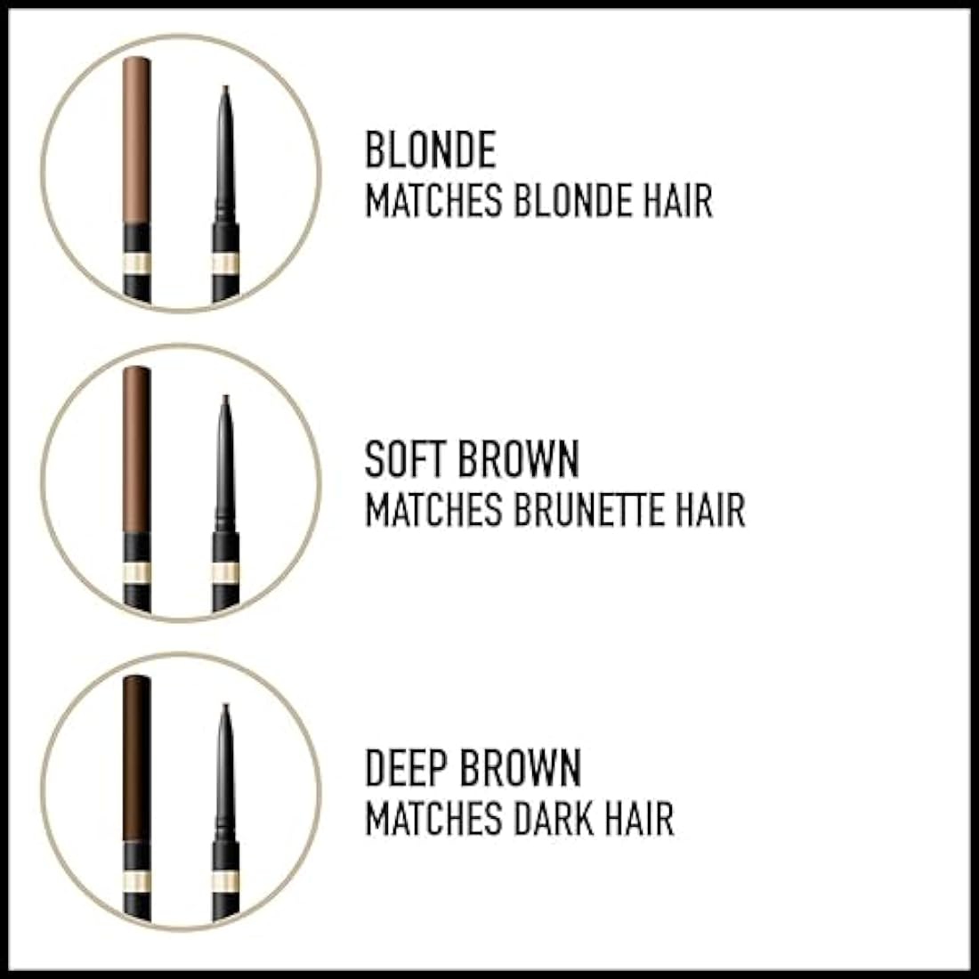 MAX FACTOR - Brow Shaper - Double Tipped Mechanical Pencil With Spoolie Brush - Utltra Fine Tip For Precise Application, Softening Effect, Matte Finish - 20 Brown - 1g