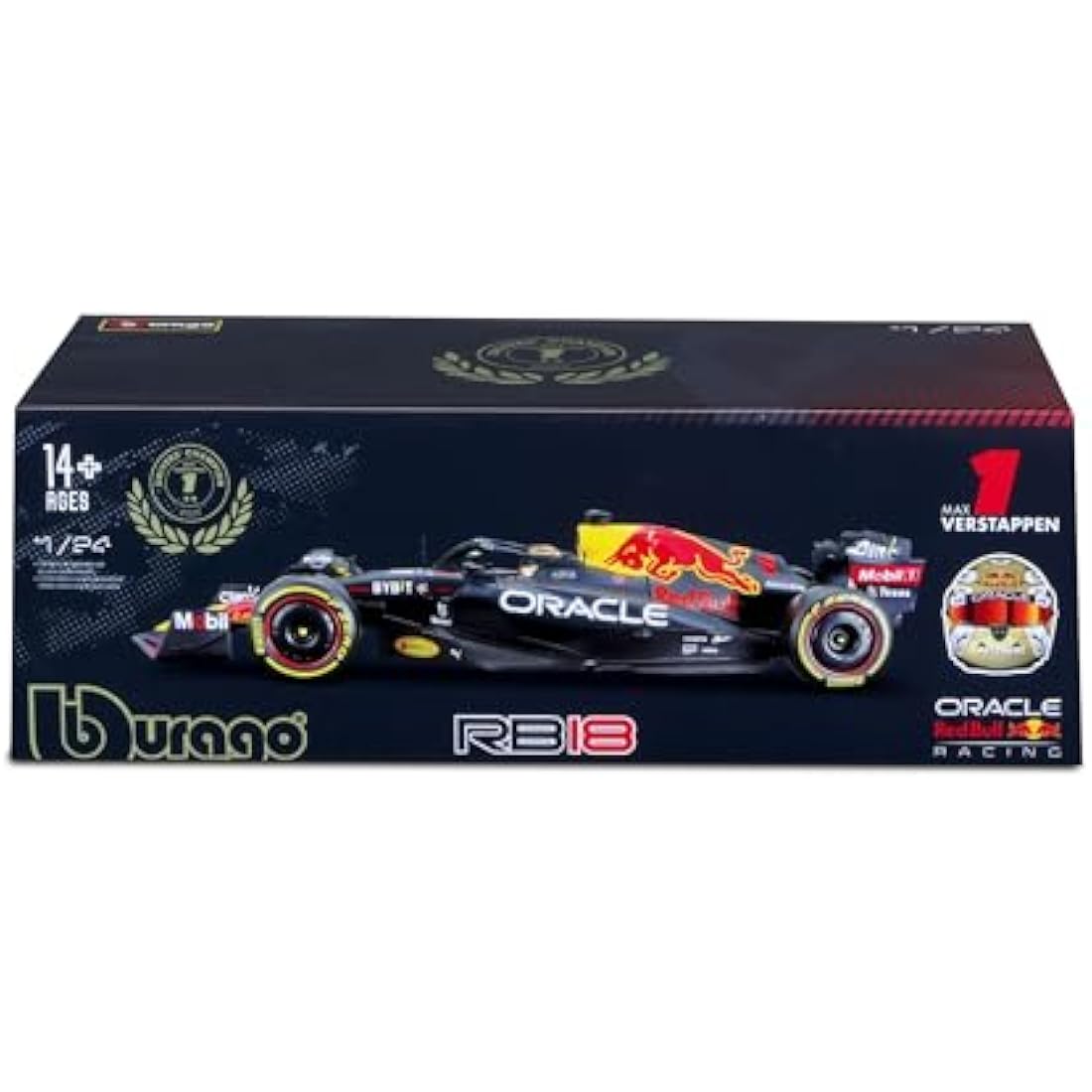 Bburago Formula 1 RED BULL RACING RB18 VERSTAPPEN 1:24 Scale Die-Cast Collectible Race Car