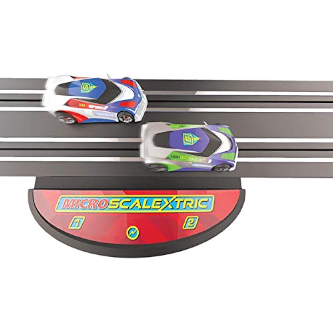 Micro Scalextric Mains Powered Track Piece - Micro Scalextric Accessories, Silver