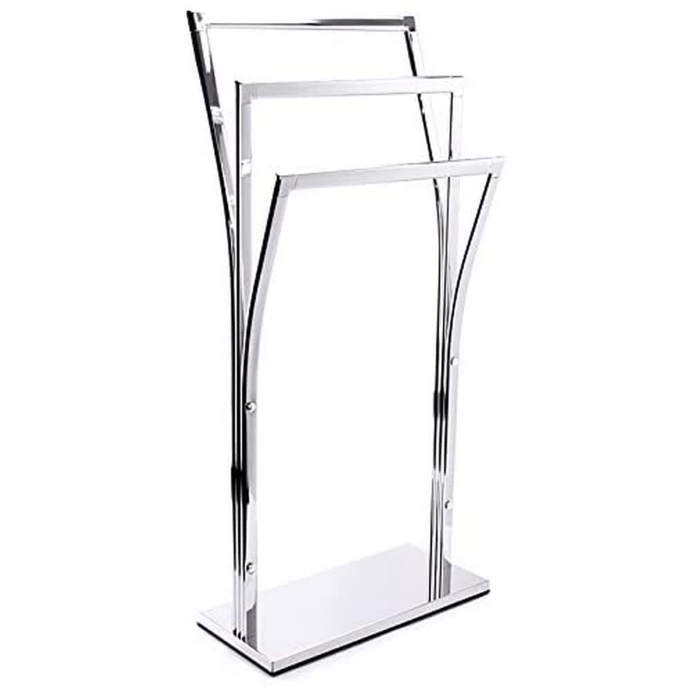 MSV Stainless Steel Towel Rack Pili with 3 Rods, Multi-Colour, 41 x 18.5 x 87 cm