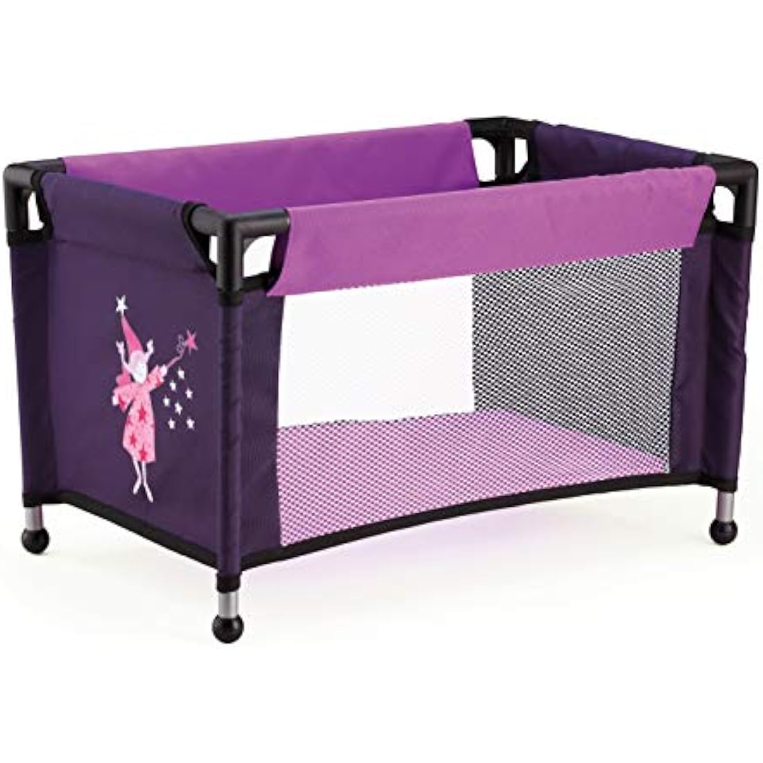 Bayer Design 15012AB Dolls Pram, Stroller Combi Grande set with bag, carrier, travel bed, accessories, purple with fairy