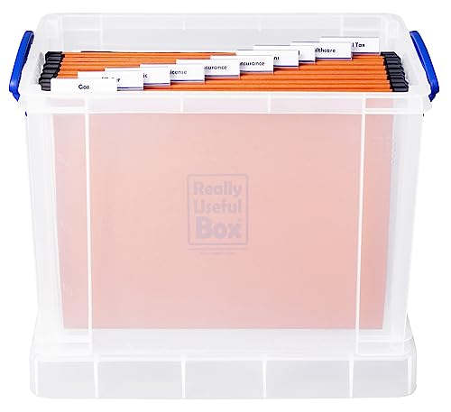 Really Useful Box Plastic Storage 19 Litre Clear (Pack Of 4)