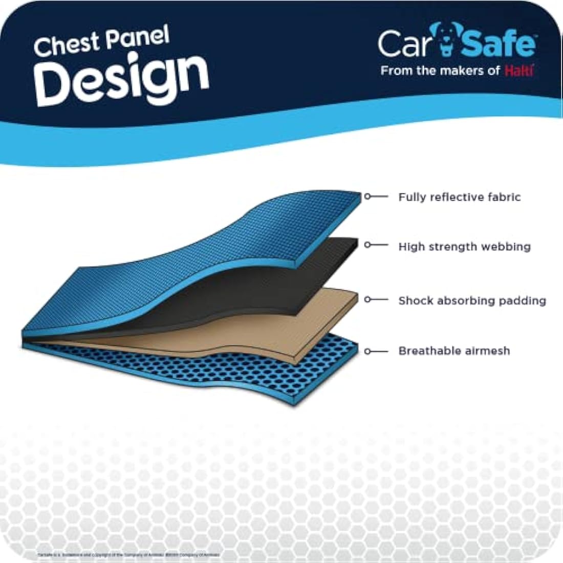 CarSafe Crash Tested Dog Safety Harness - from the makers of Halti. Crash Tested to 32Kg/70lbs, Safely Secure Dog in the Car, Comfortable and Padded Design, for Toy, Small, Medium and Large Dogs