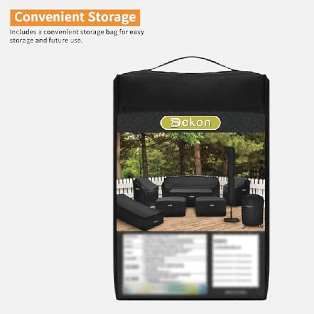 Dokon 3 Seat Garden Bench Covers Waterproof Heavy Duty Oxford Fabric Outdoor Bench Seat Cover with Air Vents Windproof Anti-UV Patio Garden Seat Covers (163x66x63/89cm) - Black
