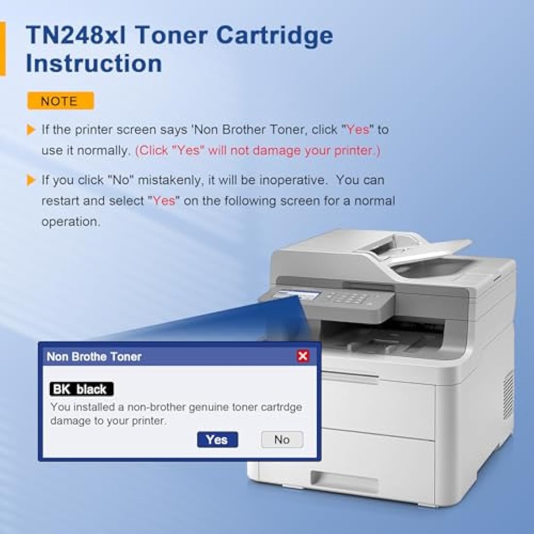 Palmtree TN248XL TN248 Toner Cartridges Compatible for Brother HL-L3220CWE Toner Brother DCP-L3520CDWE Brother HL-L3240CDW Brother DCP-L3560CDW Toner Brother MFC-L3760CDW MFC-L3740CDWE TN-248XL