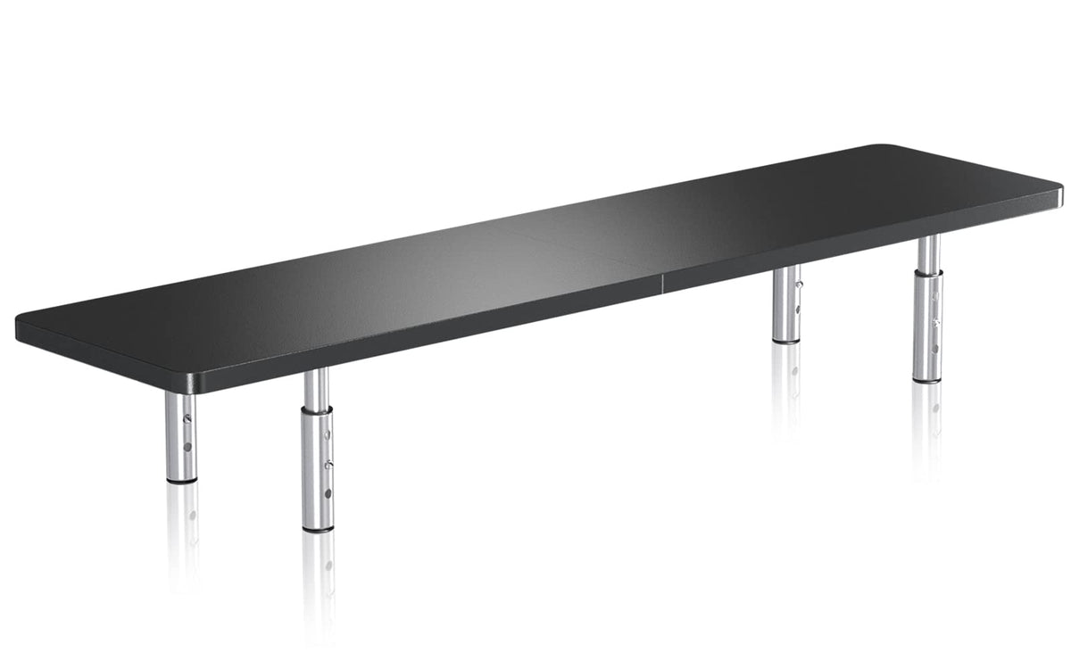 suptek Wooden Monitor Stand Riser for Computer, Laptop, Printer, Notebook and Flat Screens, 800x200mm Vented Platform, Max 30kg, 3 Adjustable Heights