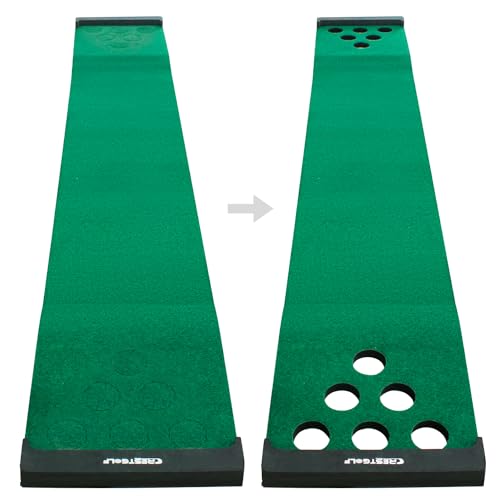 KOFULL Putting Green - Indoor/Outdoor Golf Practice Mat (Free 2 Putters + 6 Balls), 327 x 50CM