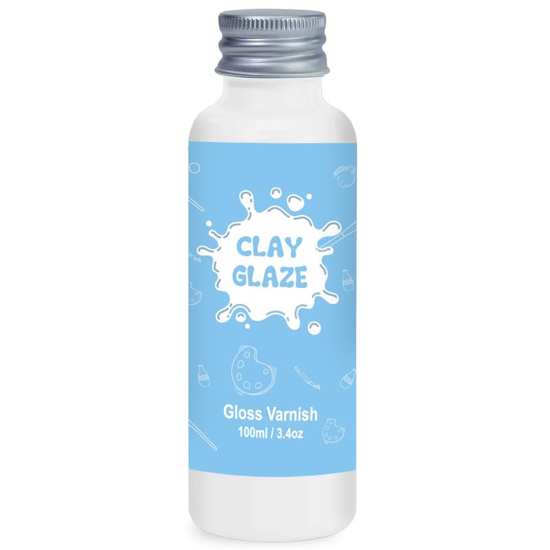 100ml Air Dry Clay Glaze?Air Dry Clay Varnish for Airdry Clay?Clay Varnish for Air Drying Clay Can Used to Prevent Clay Cracking, Scratches, and